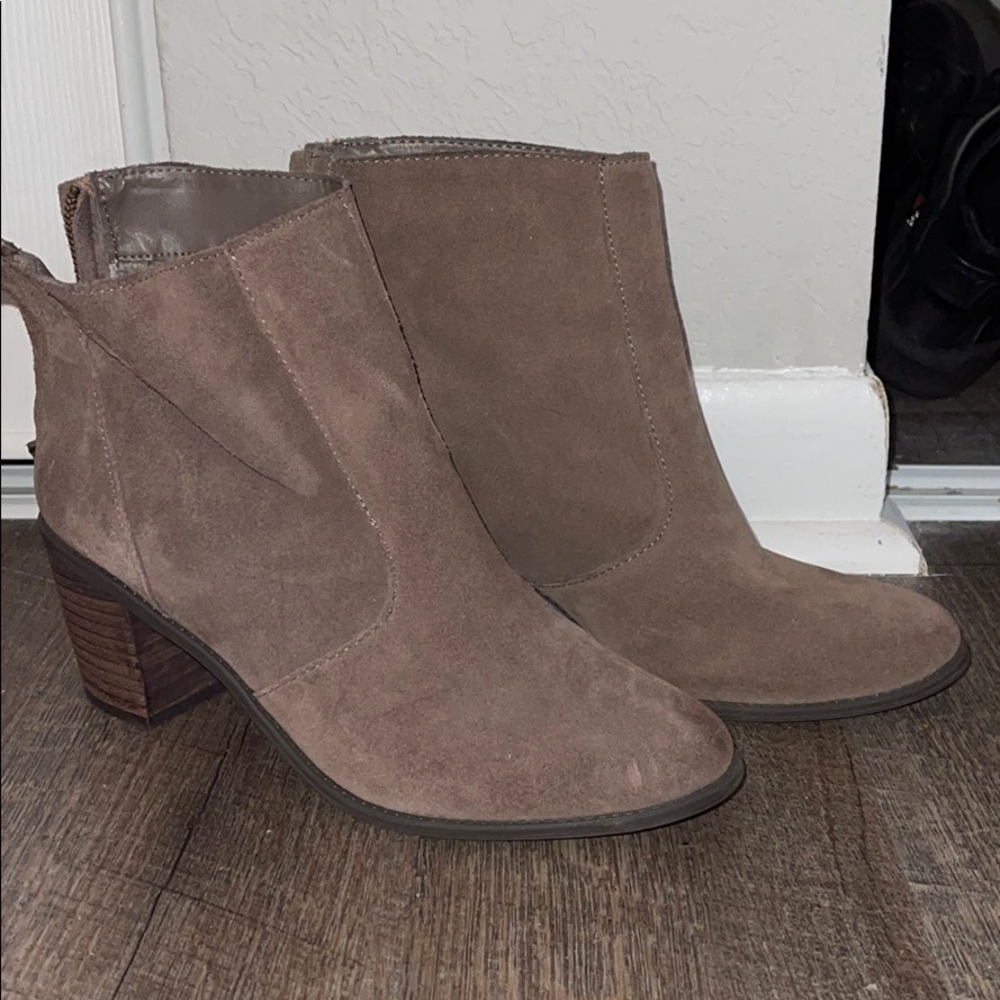 Tan booties